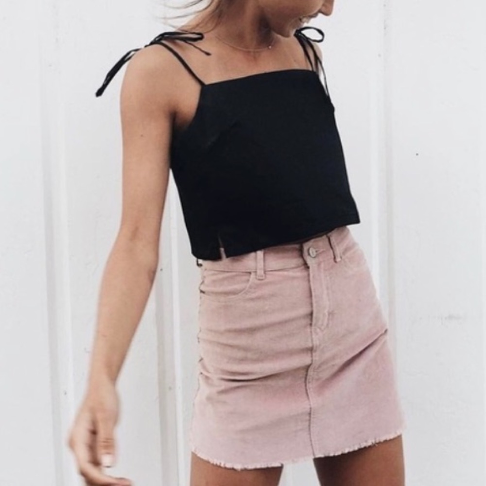 Blush Pink Corduroy Skirt | Brandy Melville